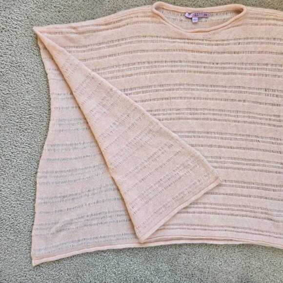 NWOT Calypso St. Barth Cashmere Poncho Peach Pink Boho - Picture 3 of 10